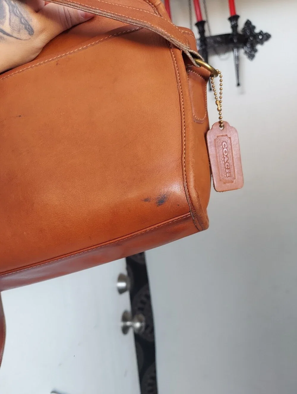 Vintage Coach British Tan Brighton Bag 9895 USA🤎🍂